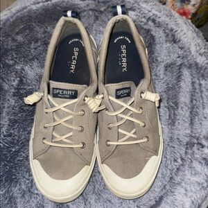 Women’s Sperry Gray Canvas Sneakers